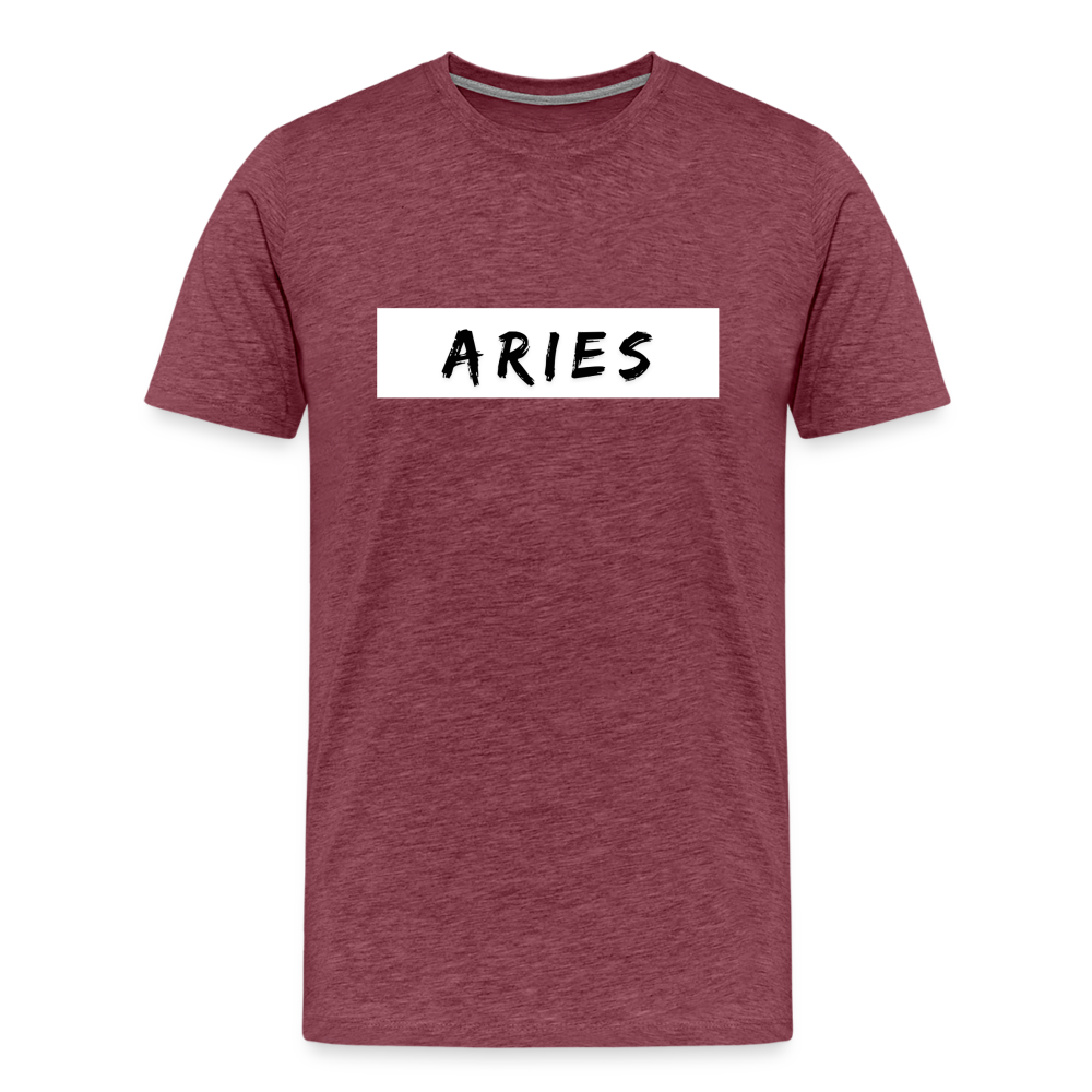 Aries Zodiac Shirt – Bold Aries T-Shirt for Astrology Lovers - heather burgundy