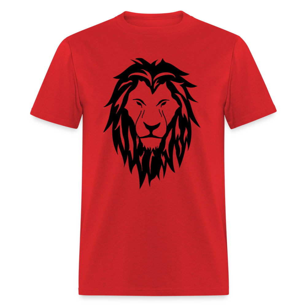 "Fearless Lion" Graphic Unisex T-Shirt – Bold & Empowering Statement Tee - red